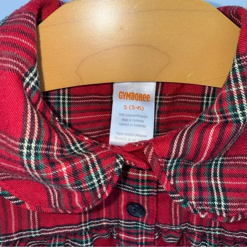 Gymboree Red Christmas Plaid Girls Nightgown